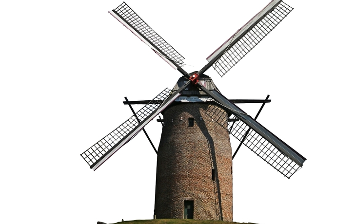 Altde Windmühle freigestellt