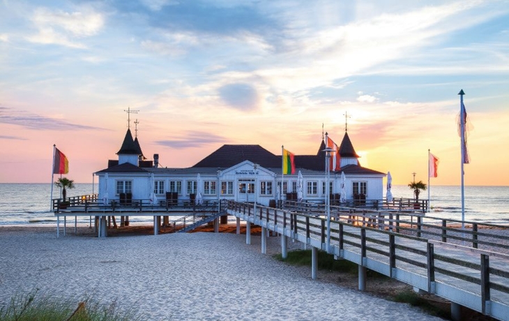 Seebrücke Ahlbeck in der Abendsonne