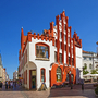 Ratsapotheke in der Altstadt von Wismar, Deutschland