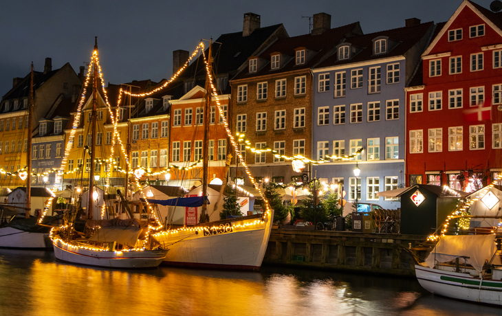 winterlicher Nyhavn in Kopenhagen