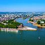 Skyline der Stadt Koblenz in Deutschland