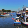 Hafenbecken von Warnemünde an der Ostseeküste