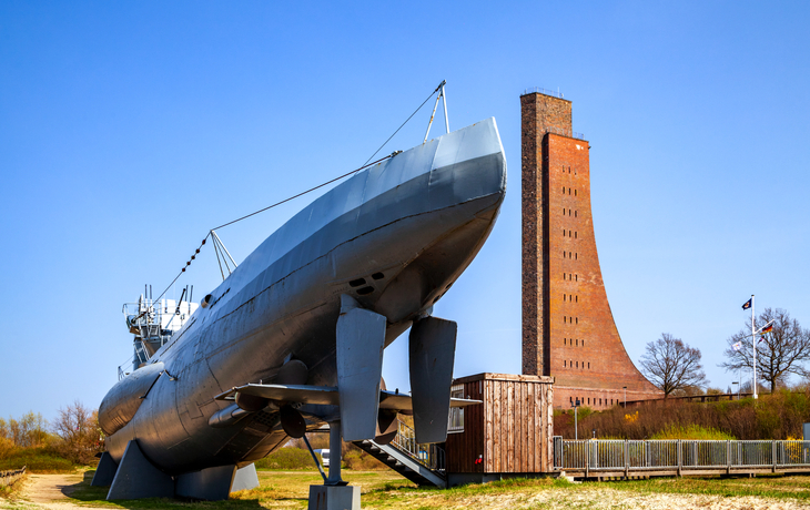 Marine Ehrenmal und U-Boot im Ostseebad Laboe, Deutschland