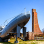 Marine Ehrenmal und U-Boot im Ostseebad Laboe, Deutschland