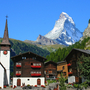 Blick von Zermatt aufs Matterhorn