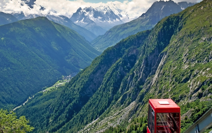 Standseilbahn am Lac d'Emosson im Schweizer Kanton Wallis